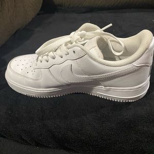 Gently used Air Force ones,in very good condition , missing one sole